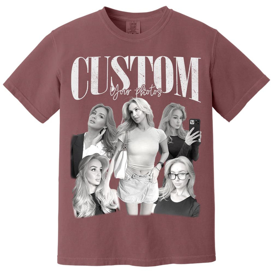 Custom Photos 90s T-Shirt, Personalized Retro Style Shirts