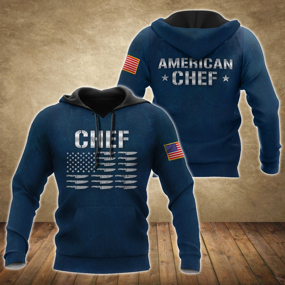 American Chef All Over Printed Unisex Hoodie