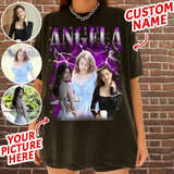 Custom Face T-Shirt for Girlfriend Boyfriend, Personalized Vintage Shirts