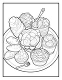 Let's Eat Together 30 Pages Printable Coloring Book