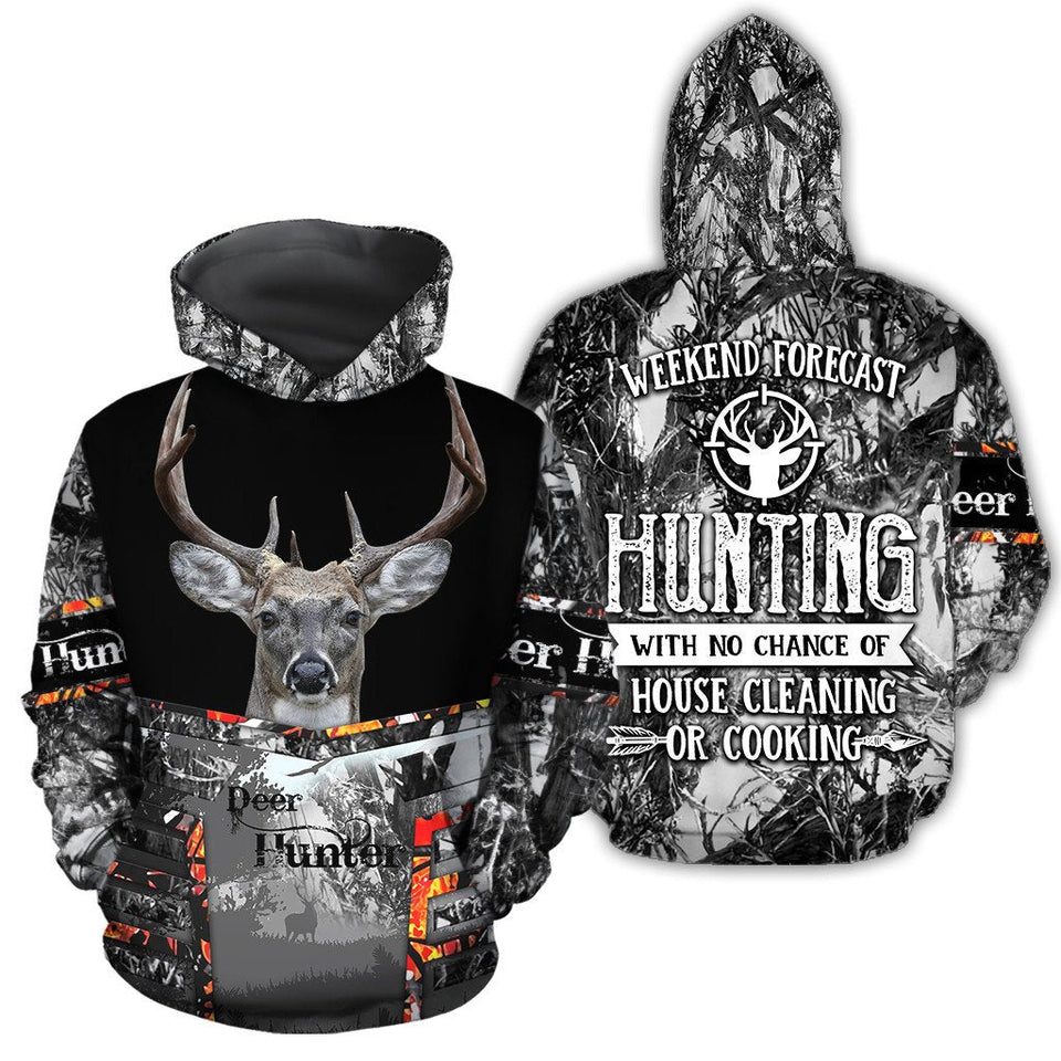 Hunting Gifts Deer Hunting Gifts Deer Hunt Weekend All Over Printed Unisex Hoodie