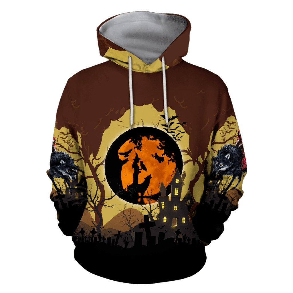 Halloween Wolf All Over Print Unisex Hoodie