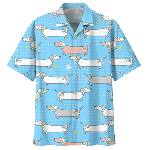 Dachshund  Blue High Quality Unisex Hawaiian Shirt For Men And Women Dhc17063835