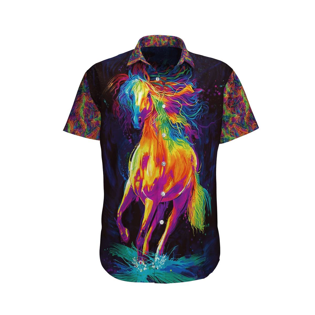 Horse  Black Nice Design Unisex Hawaiian Shirt For Men And Women Dhc17063601