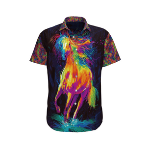 Horse  Black Nice Design Unisex Hawaiian Shirt For Men And Women Dhc17063601