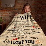Personalized Wife Blanket From Husband – Vintage Love Anniversary Gift