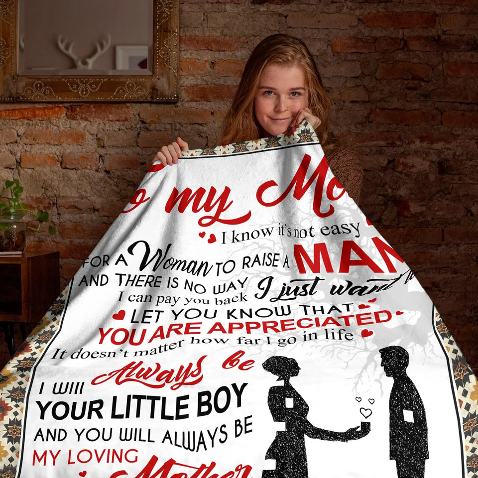 Personalized Mom Blanket From Son – Mother Son Appreciation Gift