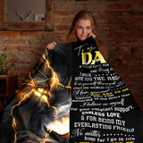 Personalized Dad Blanket From Daughter – Lion Inspirational Gift