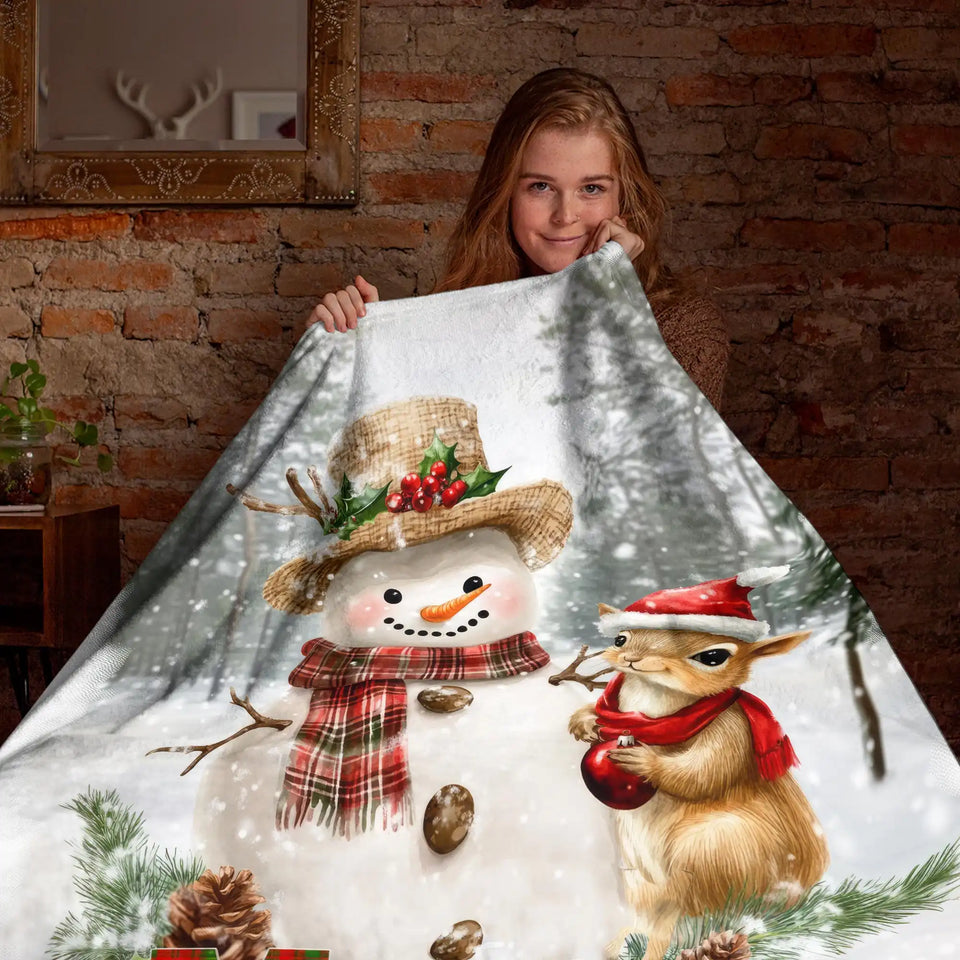 Merry Christmas Red Truck Blanket – Rustic Buffalo Plaid Holiday Throw (Copy)