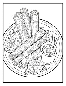 Let's Eat Together 30 Pages Printable Coloring Book