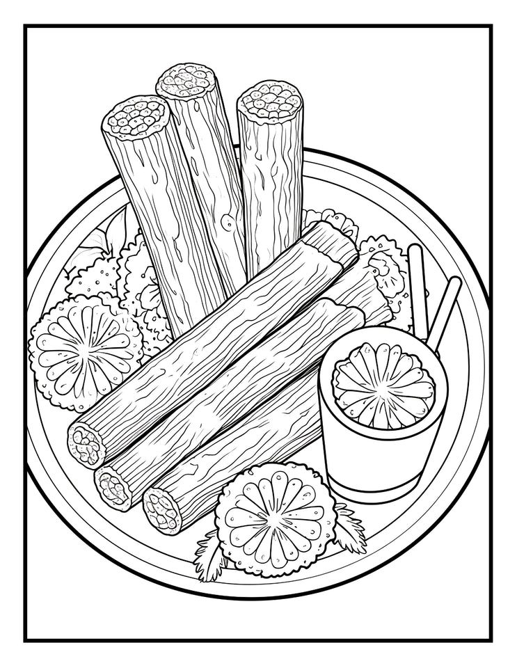 Let's Eat Together 30 Pages Printable Coloring Book