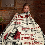 Personalized Daughter Blanket From Dad – Never Feel Alone Gift