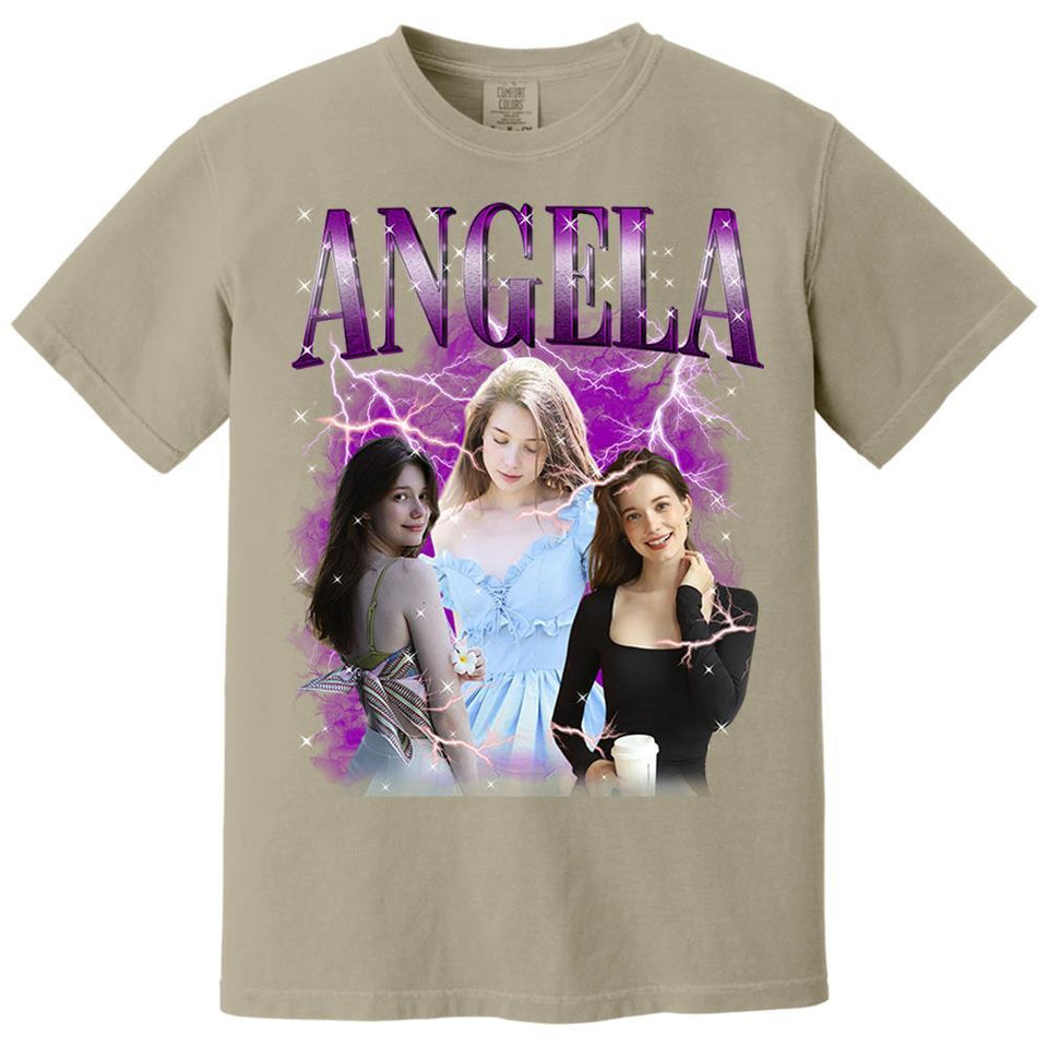 Custom Face T-Shirt for Girlfriend Boyfriend, Personalized Vintage Shirts