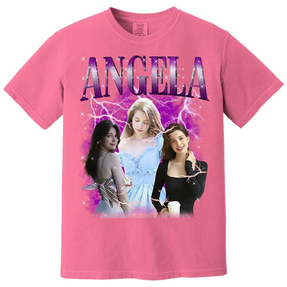 Custom Face T-Shirt for Girlfriend Boyfriend, Personalized Vintage Shirts
