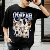 Custom Vintage Pet Shirt - Personalized Dog Photo T-Shirt, Retro 90s Graphic Shirt, Dog Lover Apparel