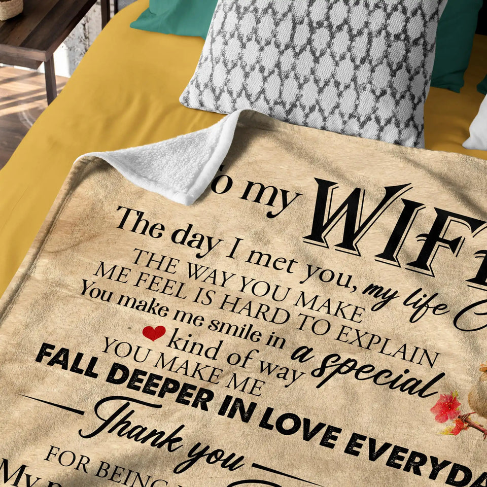 Personalized Wife Blanket From Husband – Vintage Love Anniversary Gift