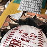 Personalized Son Baseball Blanket From Dad – Inspirational Sports Gift
