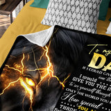 Personalized Dad Blanket From Daughter – Lion Inspirational Gift