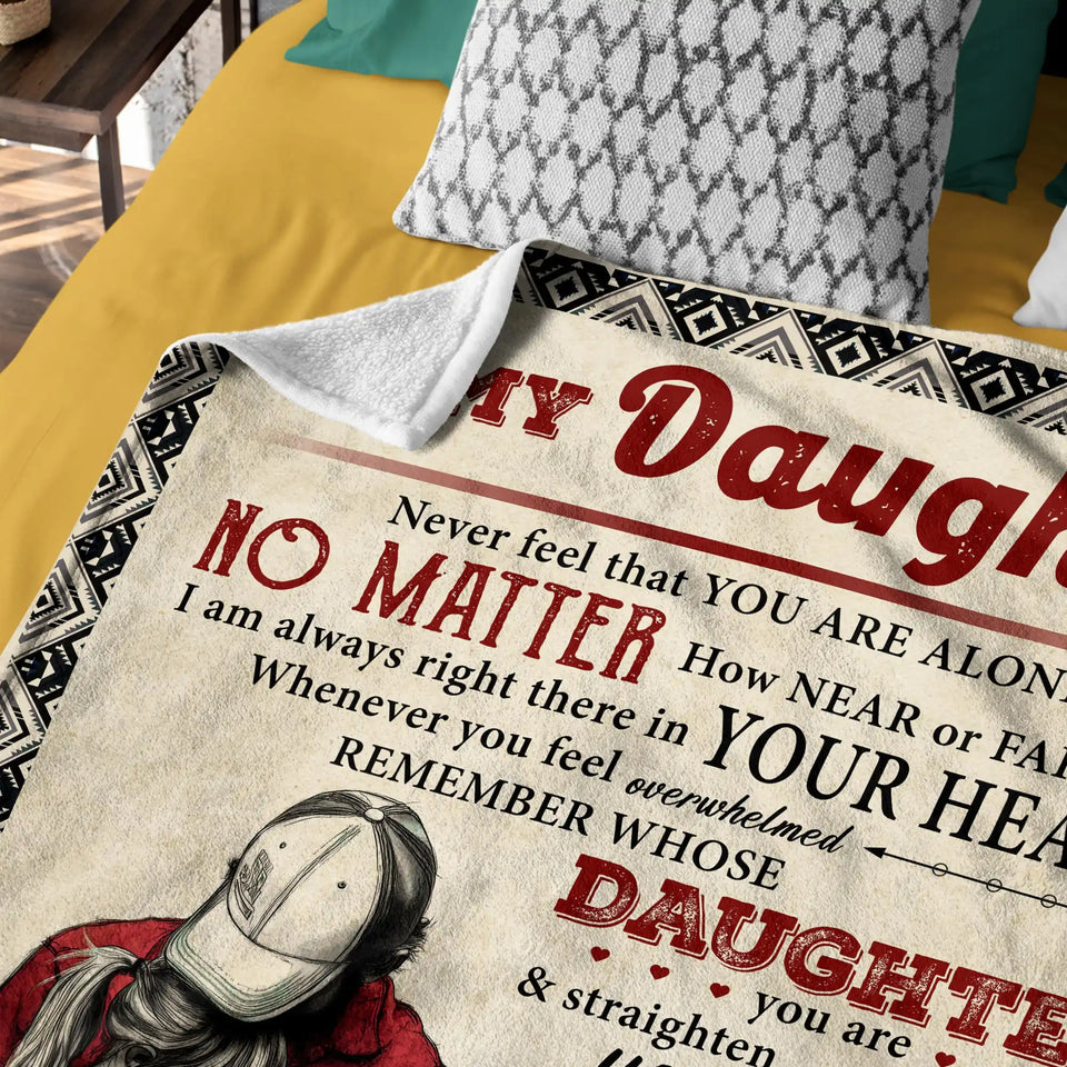 Personalized Daughter Blanket From Dad – Never Feel Alone Gift