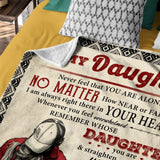 Personalized Daughter Blanket From Dad – Never Feel Alone Gift