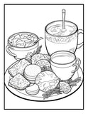 Let's Eat Together 30 Pages Printable Coloring Book