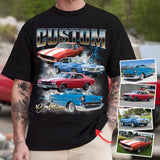Custom Classic Car T-Shirt, Personalized Car Photo Vintage Shirts