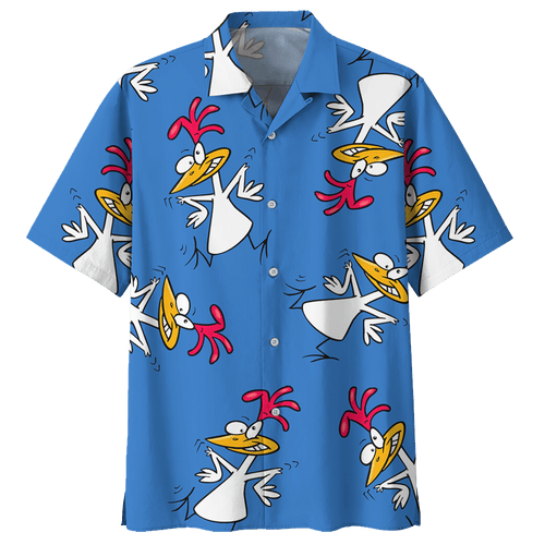 Chicken   Blue High Quality Unisex Hawaiian Shirt For Men And Women Dhc17063728