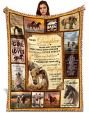 Personalized Daughter Blanket From Mom – Horse Lover Inspirational Gift