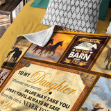 Personalized Daughter Blanket From Mom – Horse Lover Inspirational Gift