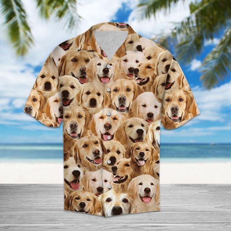 Golden Retriever   Tan Amazing Design Unisex Hawaiian Shirt For Men And Women Dhc17063997