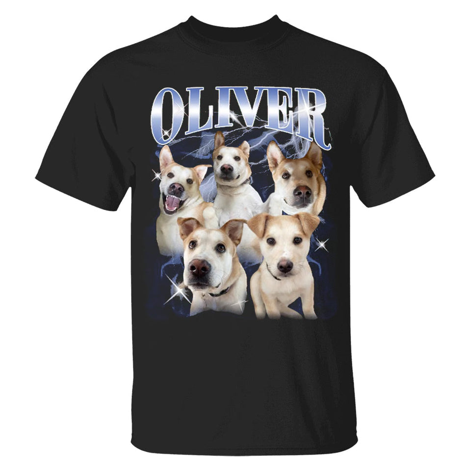 Custom Vintage Pet Shirt - Personalized Dog Photo T-Shirt, Retro 90s Graphic Shirt, Dog Lover Apparel