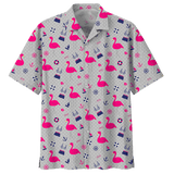 Flamingo  Gray Gray Unisex Hawaiian Shirt For Men And Women Dhc17063842