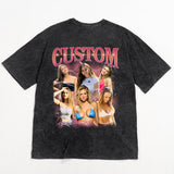 Custom Photo Vintage T-Shirt,  Personalized Funny Shirt for Men Women