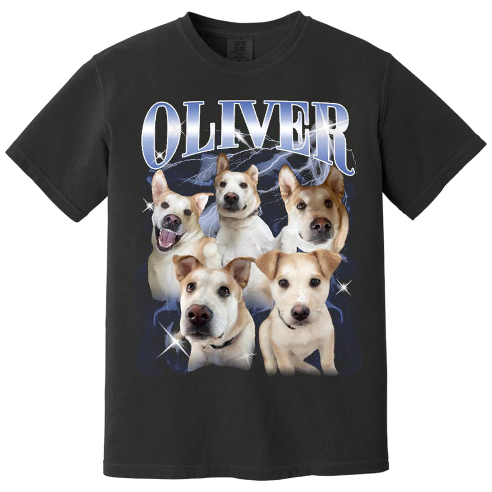 Custom Vintage Pet Shirt - Personalized Dog Photo T-Shirt, Retro 90s Graphic Shirt, Dog Lover Apparel