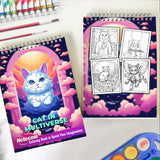 Cat In Multiverse Spiral Bound Coloring Book: Discover 30 Whimsical Illustrations of Cats Journeying through the Cosmos in this Colorful Adventure