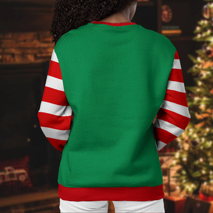 Define Naughty Photo Ugly Christmas Sweatshirt, Christmas Gift - Personalized Custom Photo - Christmas Gift For Pet Lovers, Pet Lovers