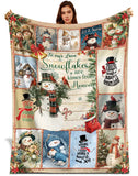 Personalized Snowman Christmas Blanket – Custom Family Holiday Gift