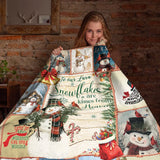 Personalized Snowman Christmas Blanket – Custom Family Holiday Gift