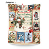 Personalized Snowman Christmas Blanket – Custom Family Holiday Gift