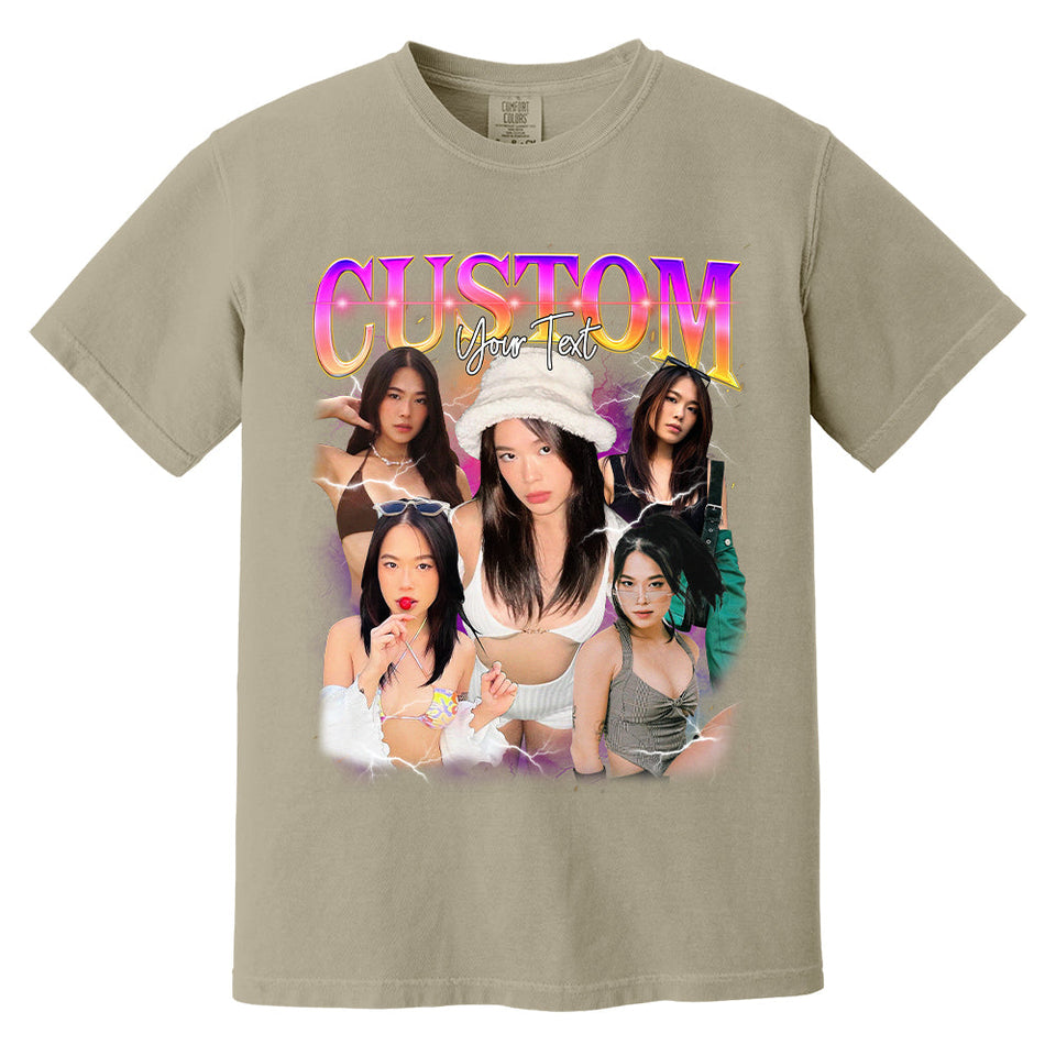 Custom Vintage Pet T-Shirt, Personalized Dog with Photo & Name Shirt, Custom Cat Shirt 90's Tshirt