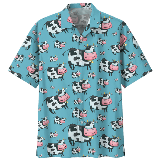 Cow  Blue Unique Design Unisex Hawaiian Shirt For Men And Women Dhc17063756