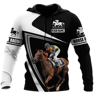 Bull Riding Gifts Personalized Name Horse Racing All Over Printed Unisex Hoodie