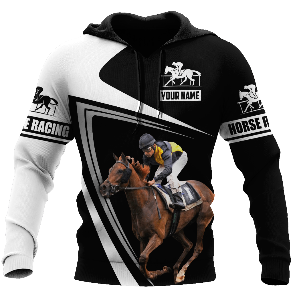 Bull Riding Gifts Personalized Name Horse Racing All Over Printed Unisex Hoodie