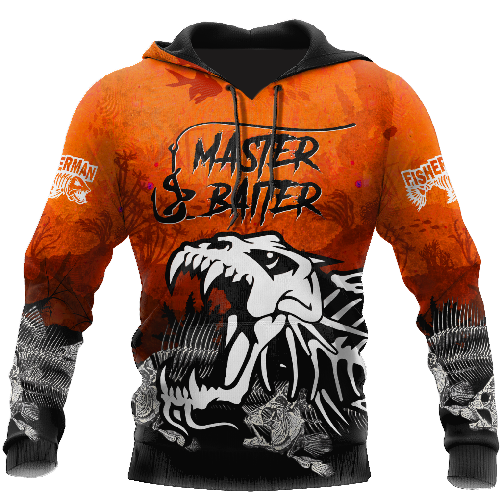 Fishing Gifts Master Baiter Fishing Orange Personalized Unisex Hoodie