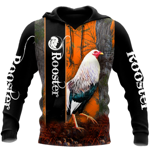 Premium White Rooster Camo All Over Print Unisex Hoodie