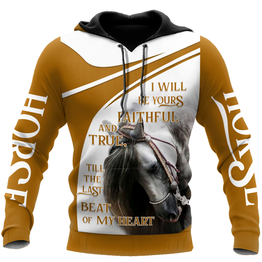 Horse Gifts Horse All Over Printed Yellow Unisex Hoodie