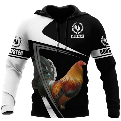 Rooster Personalized Name All Over Print Unisex Hoodie