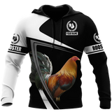 Rooster Personalized Name All Over Print Unisex Hoodie