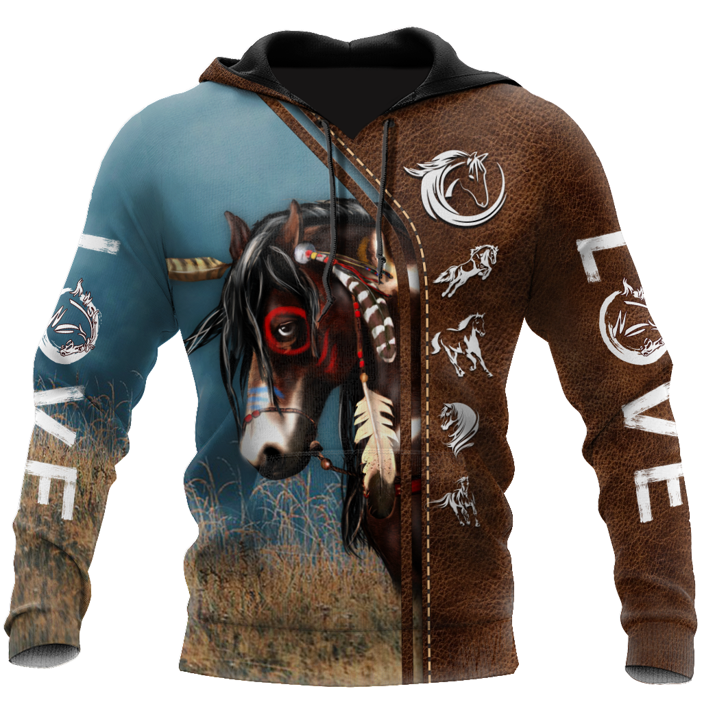 Horse Gifts Native Horse American Paint Horse All Over Printed Unisex Hoodie