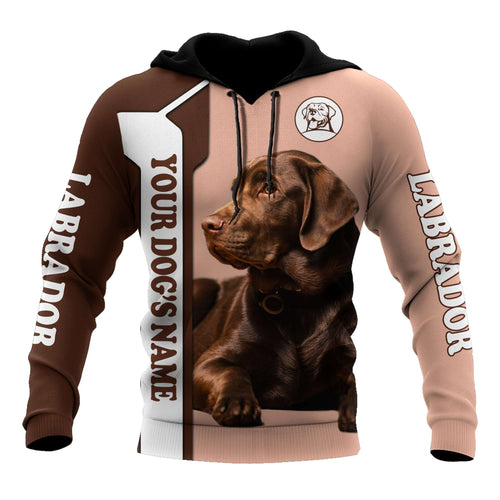Dog Gifts Premium Love Dog Chocolate Labrador Retriever Personalized Unisex Hoodie